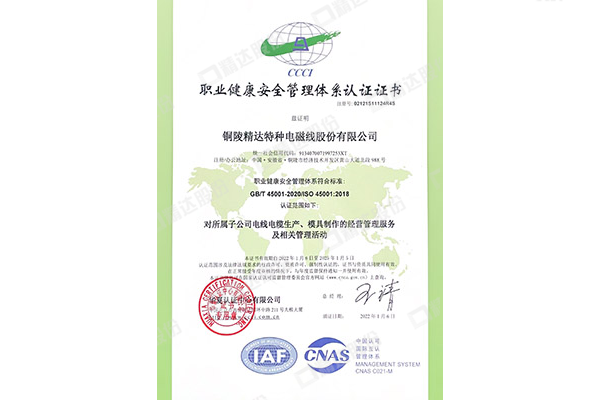 ISO 45001:2018 职业健康安全管理体系认证